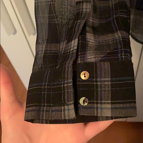 illa illa sheer tartan blouse - Picture 3 of 6